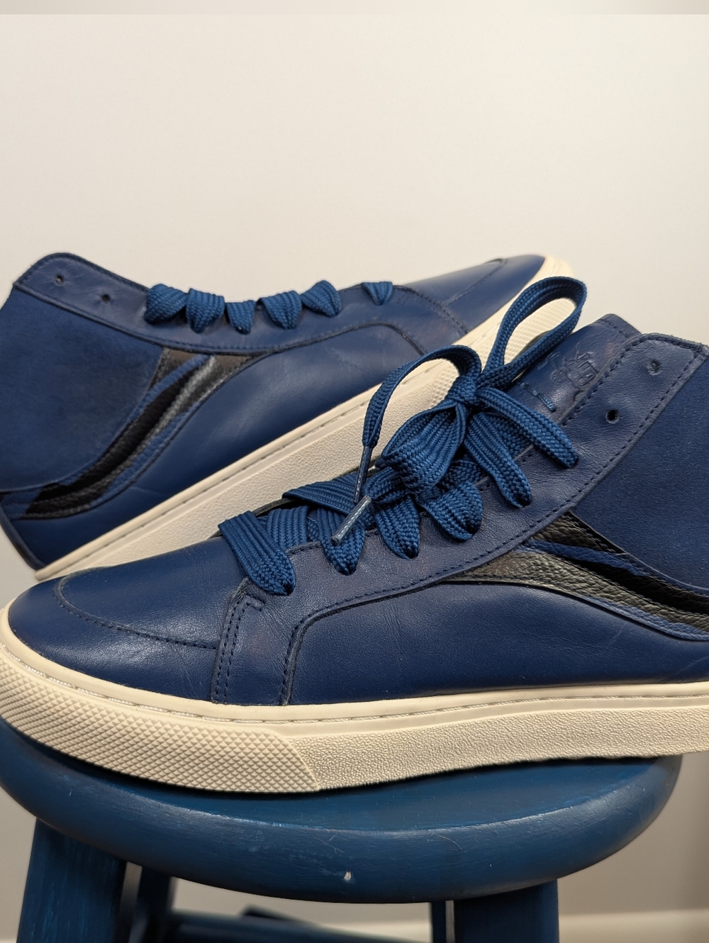 Coach NASA Space Collection Coach G1386 High Tops Retro Sneakers Blue Mens 8.5 - Picture 6 of 16